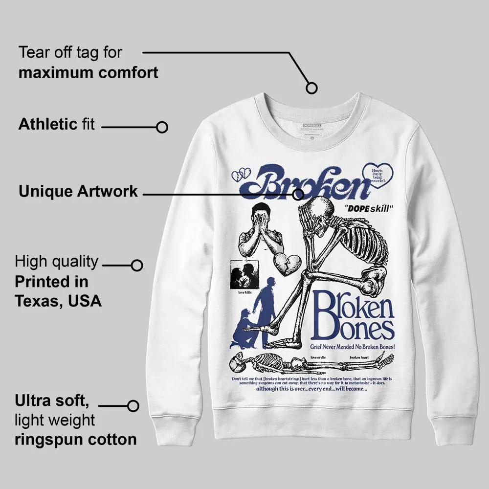Rare Air Deep Royal Blue 1s DopeSkill Sweatshirt Broken Bones Graphic sold by DopeSkill product image thumbnail 3