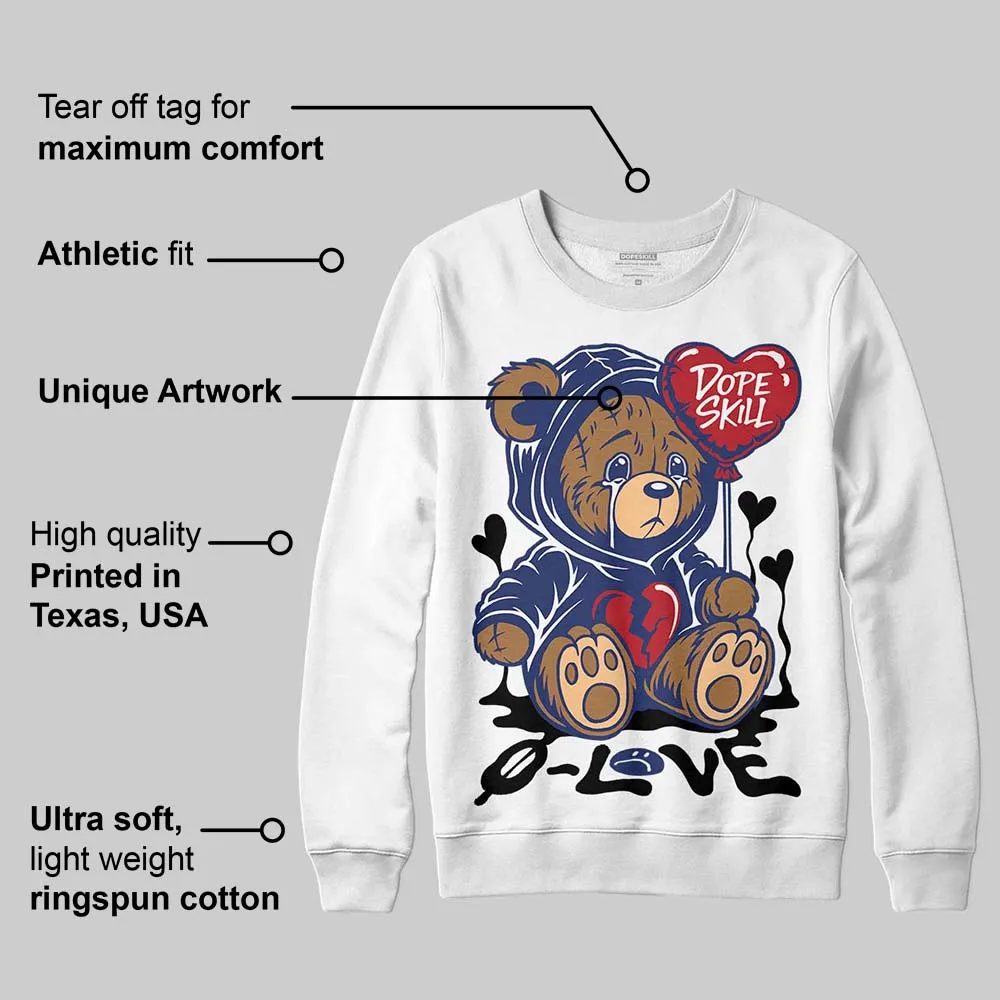 Rare Air Deep Royal Blue 1s DopeSkill Sweatshirt Broken Bear Graphic sold by DopeSkill product image thumbnail 3