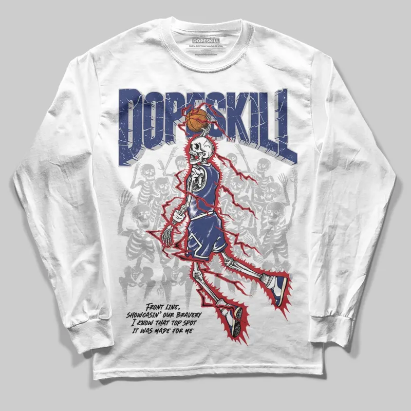 Rare Air Deep Royal Blue 1s DopeSkill Long Sleeve T-Shirt Thunder Dunk Graphic sold by DopeSkill