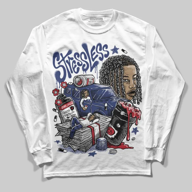 Rare Air Deep Royal Blue 1s DopeSkill Long Sleeve T-Shirt Stressless Graphic sold by DopeSkill