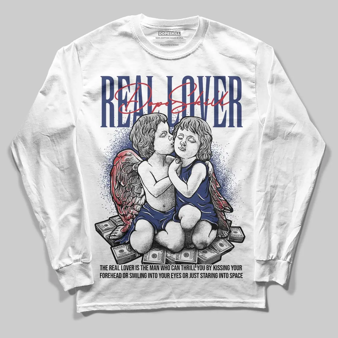Rare Air Deep Royal Blue 1s DopeSkill Long Sleeve T-Shirt Real Lover Graphic sold by DopeSkill