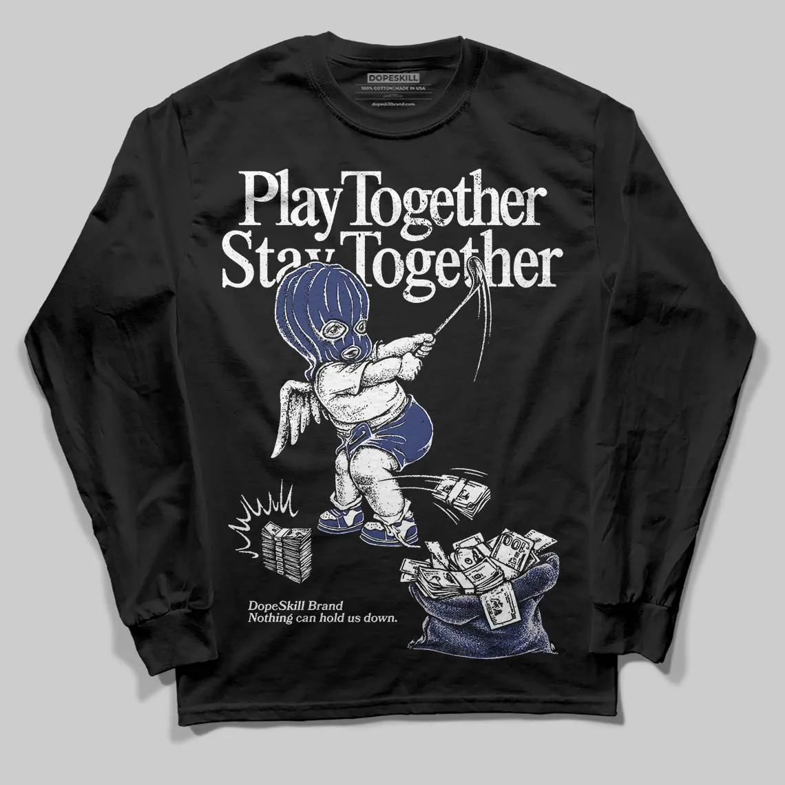 Rare Air Deep Royal Blue 1s DopeSkill Long Sleeve T-Shirt Play together, Stay together Graphic sold by DopeSkill product image thumbnail 2