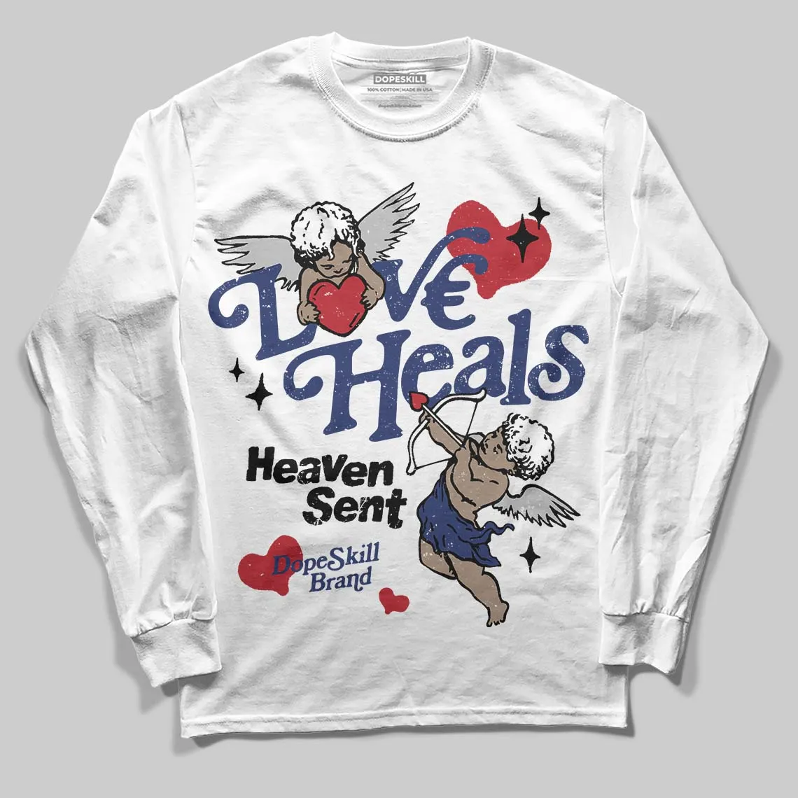 Rare Air Deep Royal Blue 1s DopeSkill Long Sleeve T-Shirt New Love Heals Graphic sold by DopeSkill