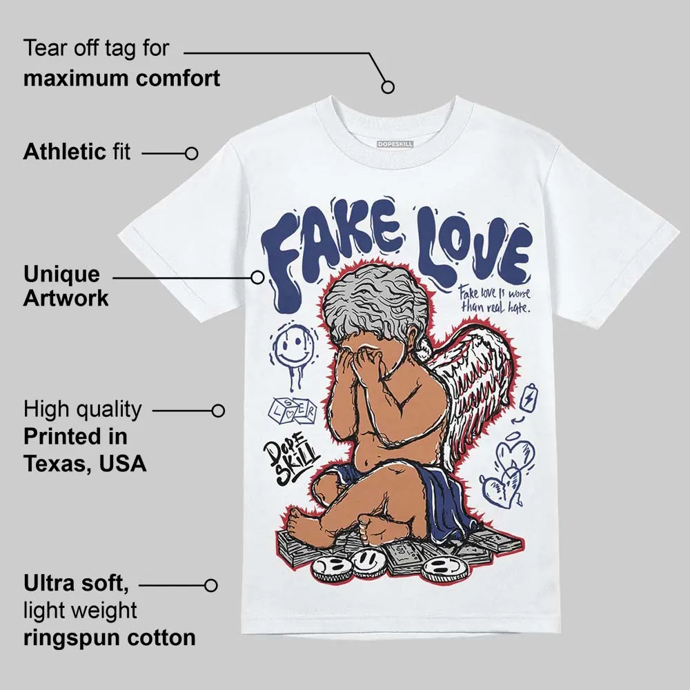 Rare Air Deep Royal Blue 1s DopeSkill T-Shirt False Love Graphic sold by DopeSkill product image thumbnail 3