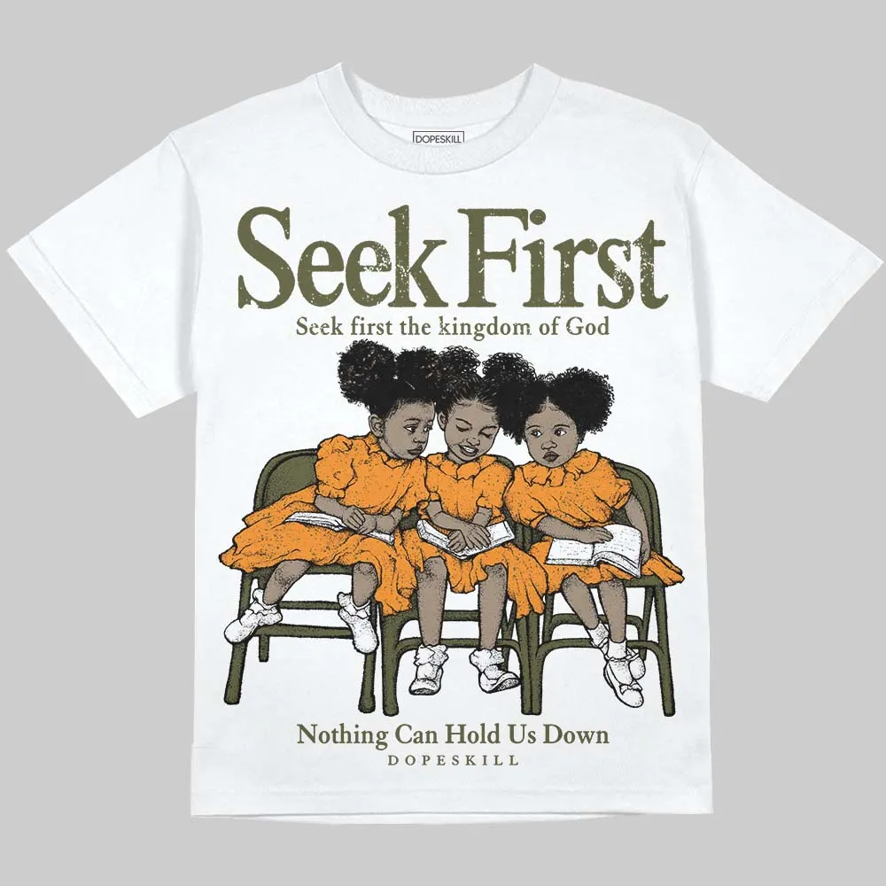 Olive 5s DopeSkill Oversize Print T-Shirt New Seek First Graphic sold by DopeSkill