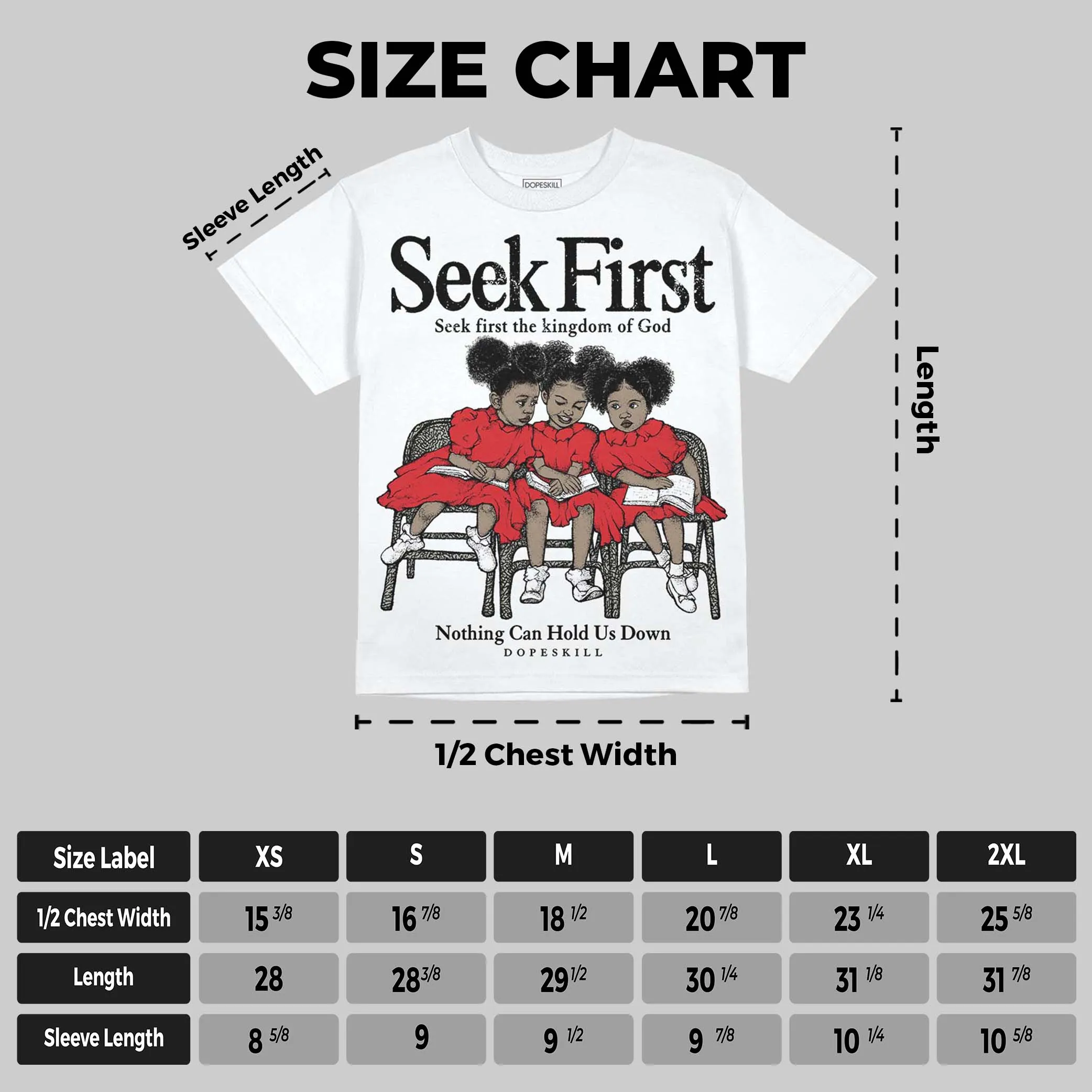Fire Red 3s DopeSkill Oversize Print T-Shirt New Seek First Graphic sold by DopeSkill product image thumbnail 2