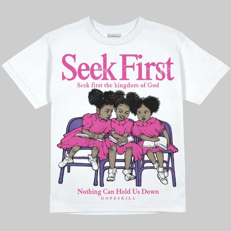 Dunk Active Fuchsia DopeSkill Oversize Print T-Shirt New Seek First Graphic sold by DopeSkill