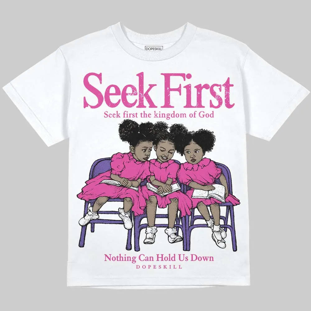 Dunk Active Fuchsia DopeSkill Oversize Print T-Shirt New Seek First Graphic sold by DopeSkill