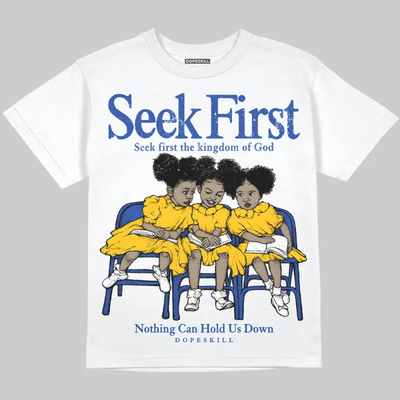 Royal Blue Collection DopeSkill Oversize Print T-Shirt New Seek First Graphic sold by DopeSkill