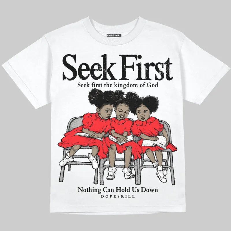 Red Collection DopeSkill Oversize Print T-Shirt New Seek First Graphic sold by DopeSkill