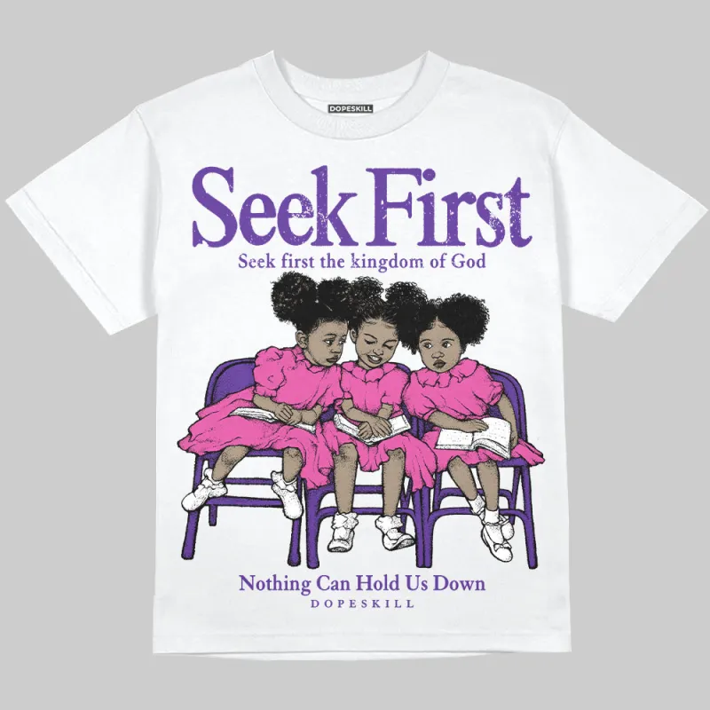 PURPLE Collection DopeSkill Oversize Print T-Shirt New Seek First Graphic sold by DopeSkill