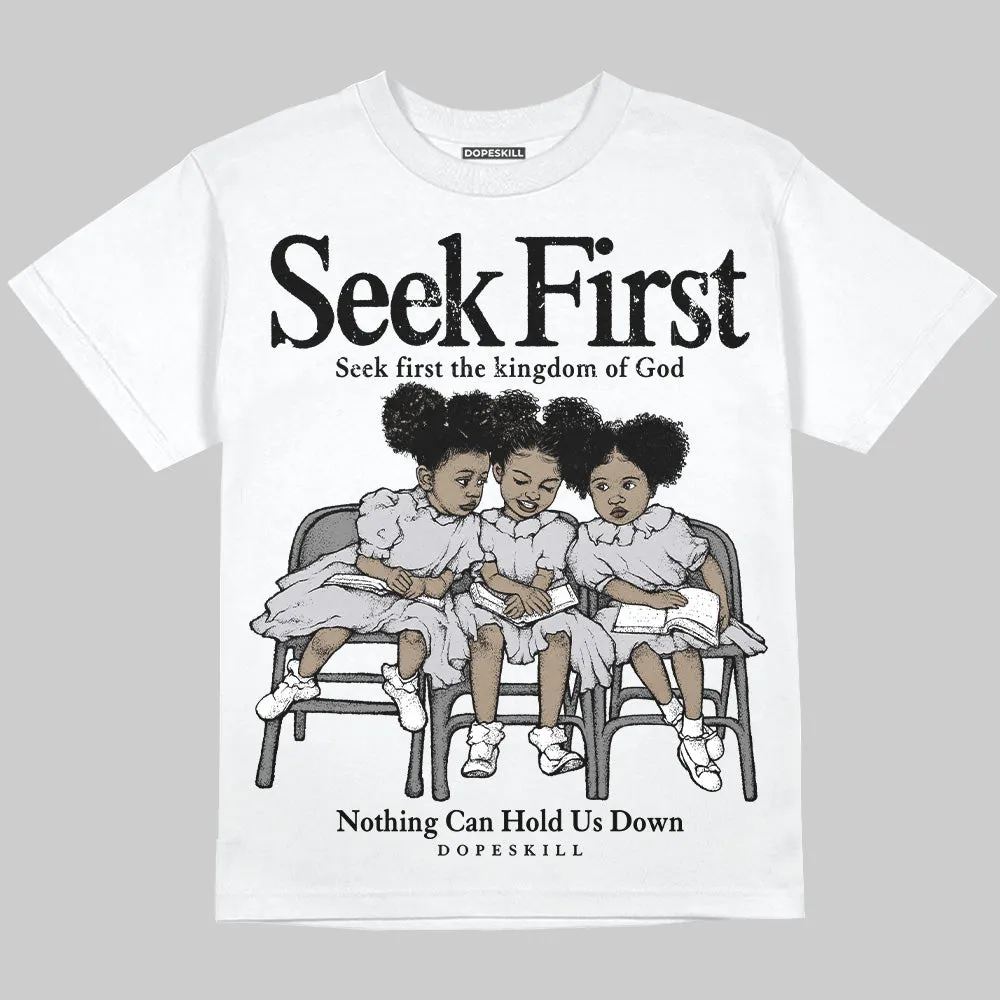 Grey Collection DopeSkill Oversize Print T-Shirt New Seek First Graphic sold by DopeSkill