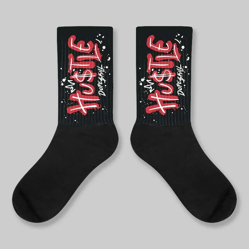 Bred 11s DopeSkill Sublimated Sock Hustle Graphic sold by DopeSkill