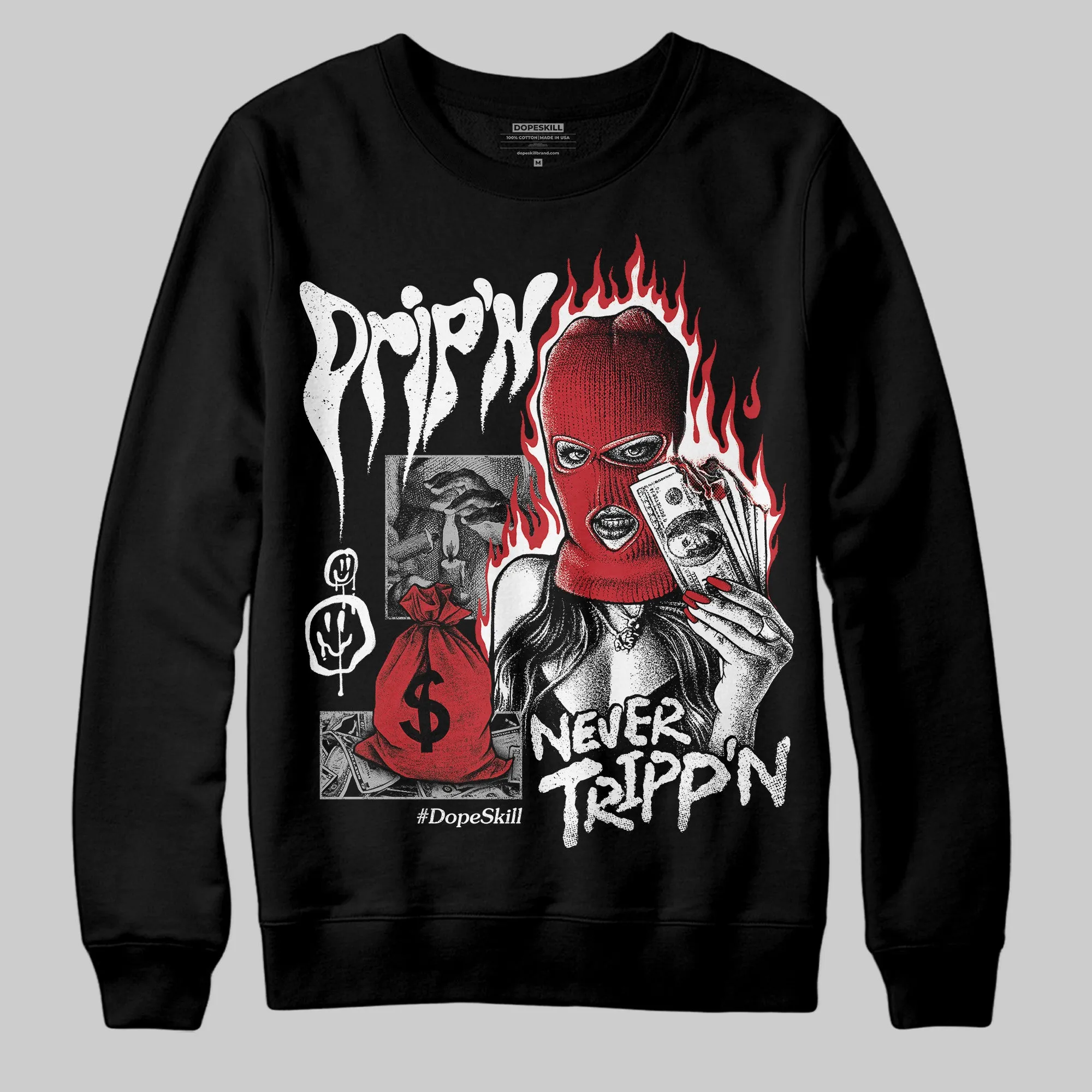 Bred 11s DopeSkill Sweatshirt Drip'n Never Tripp'n Graphic sold by DopeSkill product image thumbnail 2