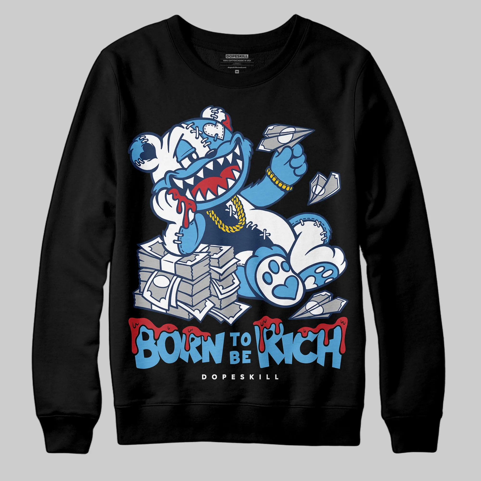 Obsidian 1s 2025 DopeSkill Sweatshirt Born To Be Rich Graphic sold by DopeSkill product image thumbnail 2