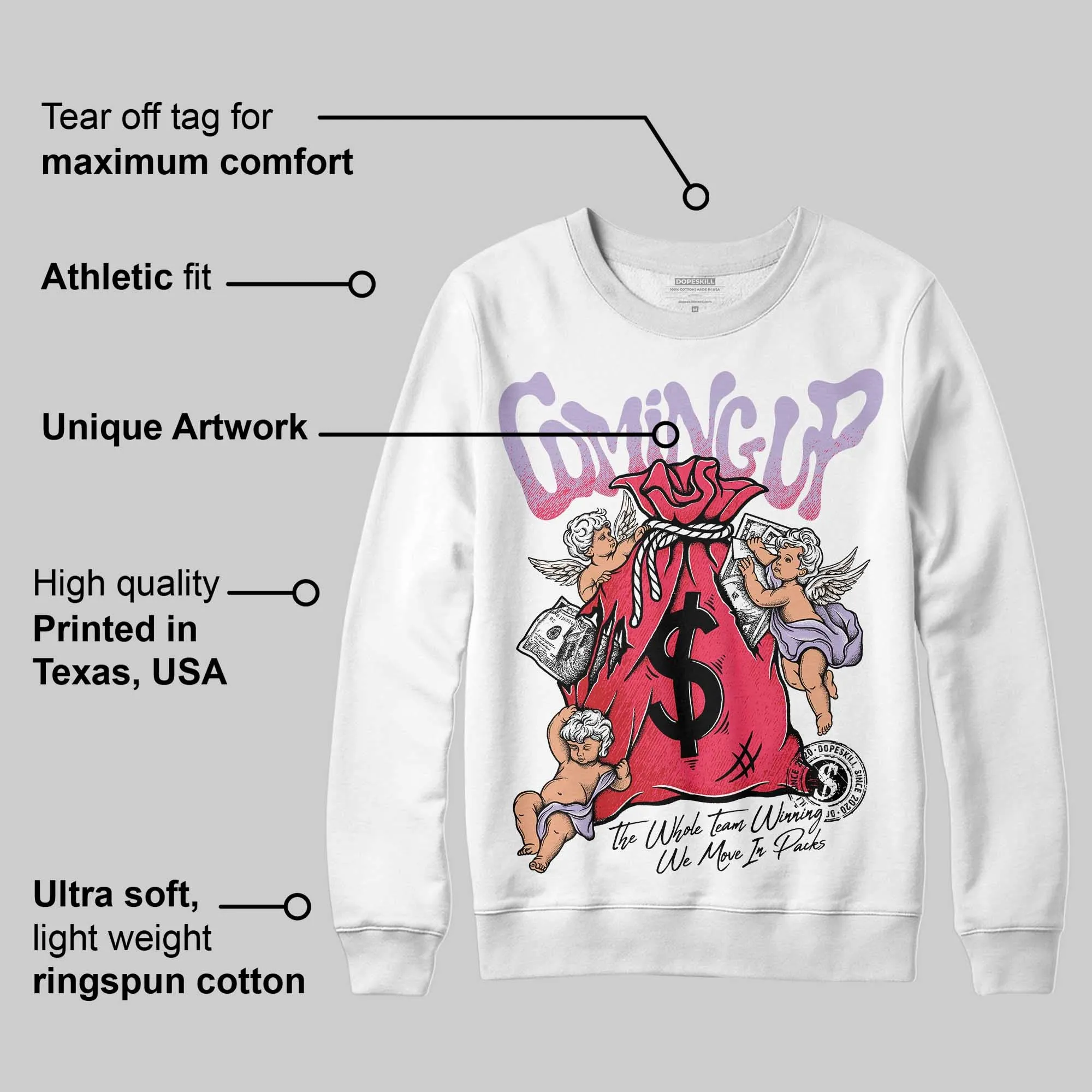 Peanut Butter Jelly 5s DopeSkill Sweatshirt Money Bag Coming Up Graphic sold by DopeSkill product image thumbnail 3