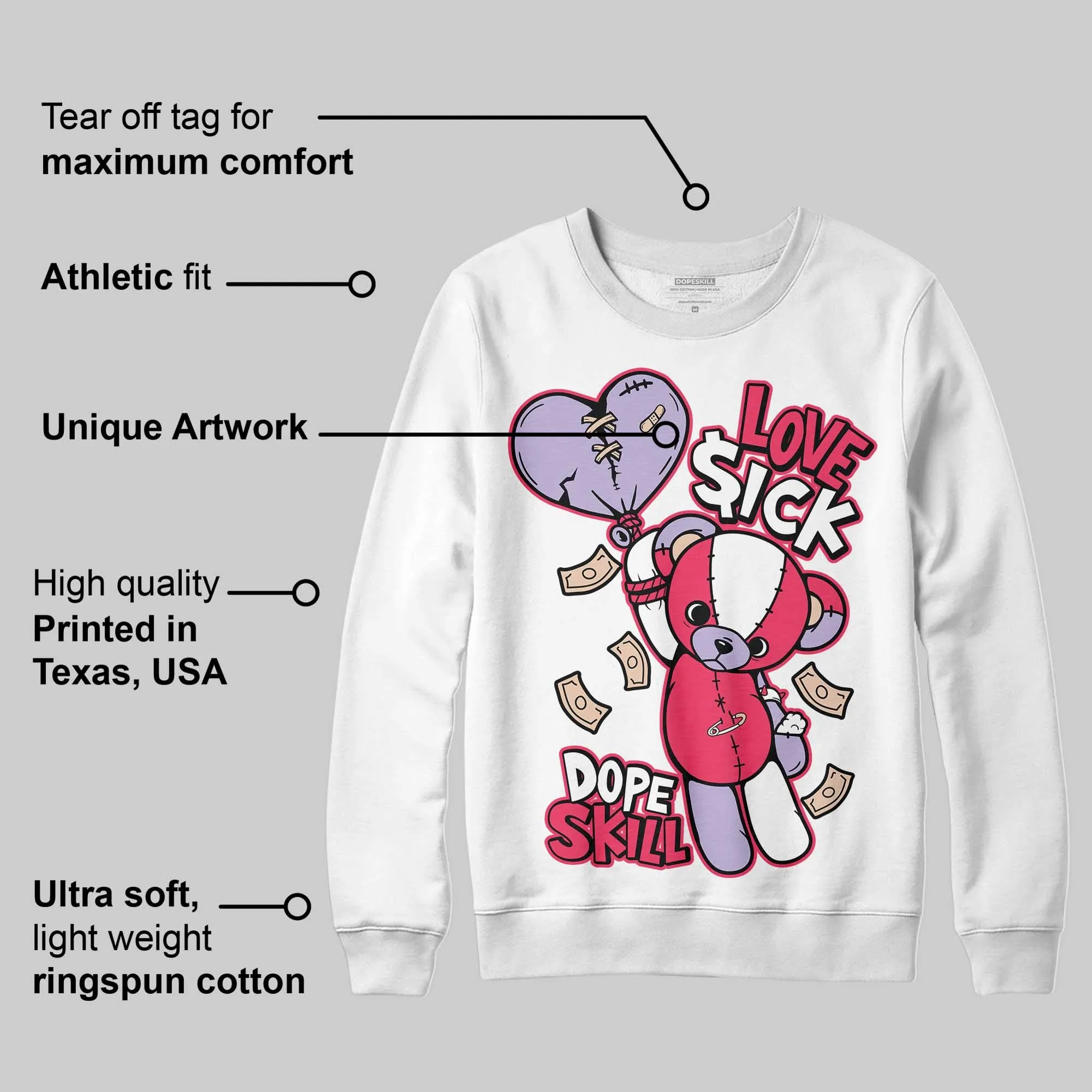 Peanut Butter Jelly 5s DopeSkill Sweatshirt Love Sick Graphic sold by DopeSkill product image thumbnail 3