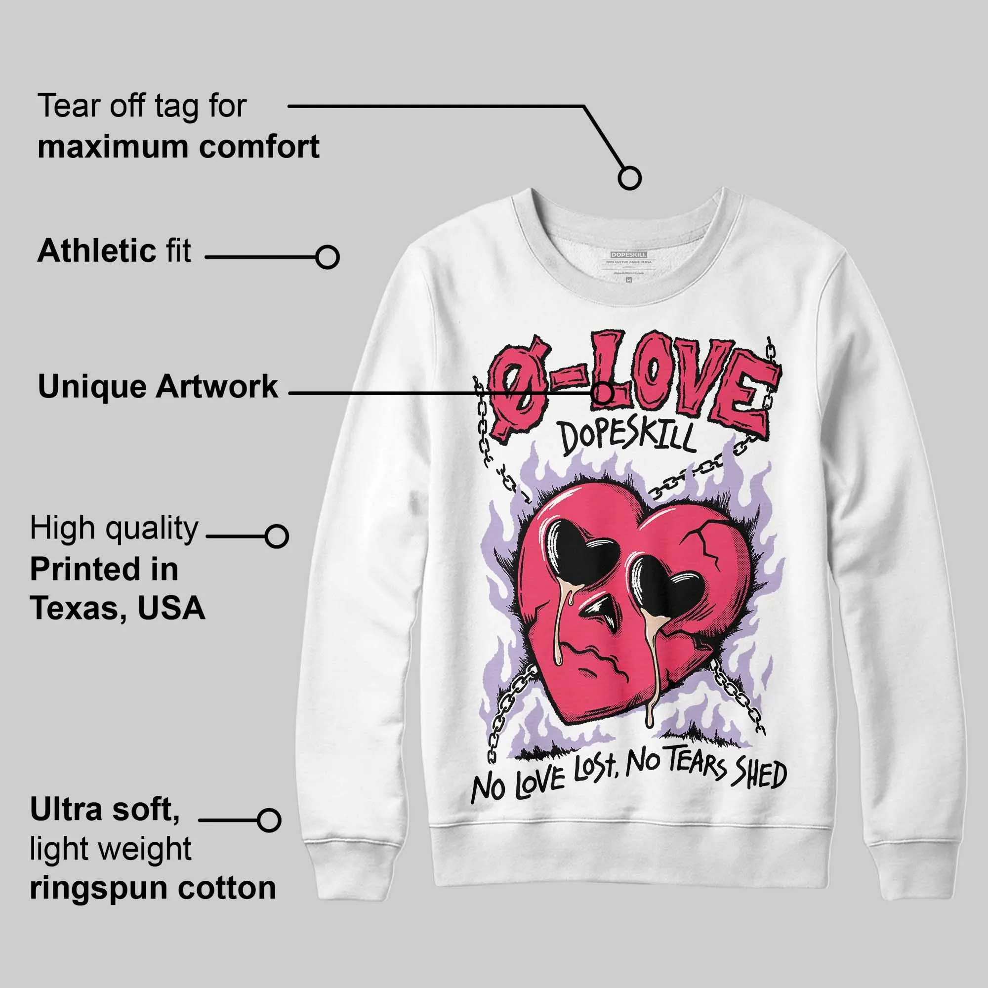 Peanut Butter Jelly 5s DopeSkill Sweatshirt Crying Heart Graphic sold by DopeSkill product image thumbnail 3