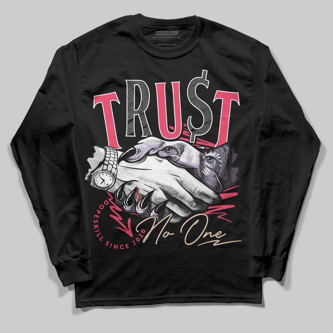 Peanut Butter Jelly 5s DopeSkill Long Sleeve T-Shirt Trust No One Graphic sold by DopeSkill product image thumbnail 2