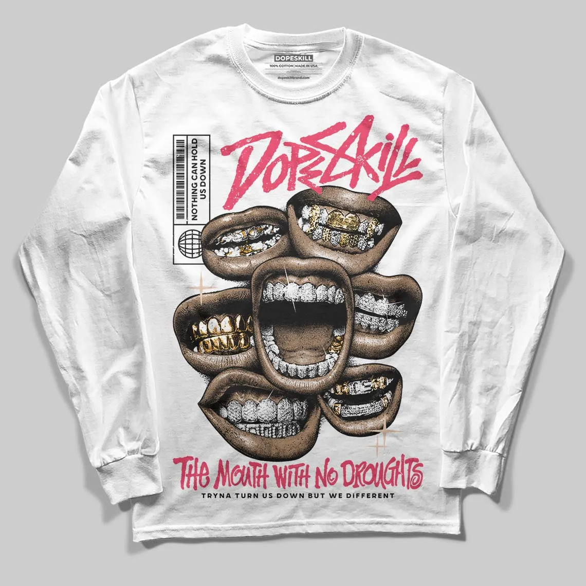 Peanut Butter Jelly 5s DopeSkill Long Sleeve T-Shirt The Mouth With No Droughts Graphic sold by DopeSkill