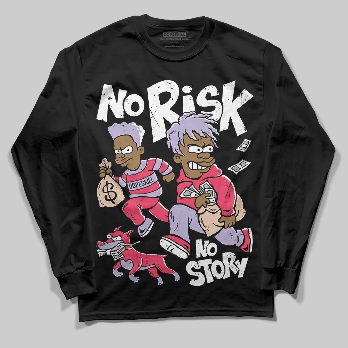 Peanut Butter Jelly 5s DopeSkill Long Sleeve T-Shirt No Risk No Story Graphic sold by DopeSkill product image thumbnail 2