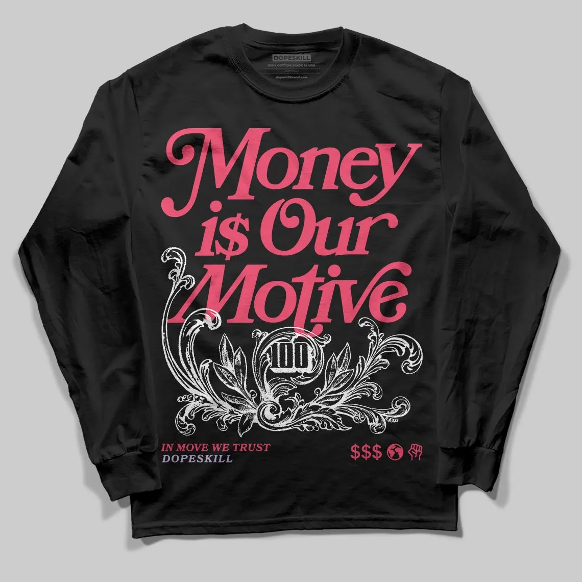 Peanut Butter Jelly 5s DopeSkill Long Sleeve T-Shirt Money Is Our Motive Typo Graphic sold by DopeSkill product image thumbnail 2