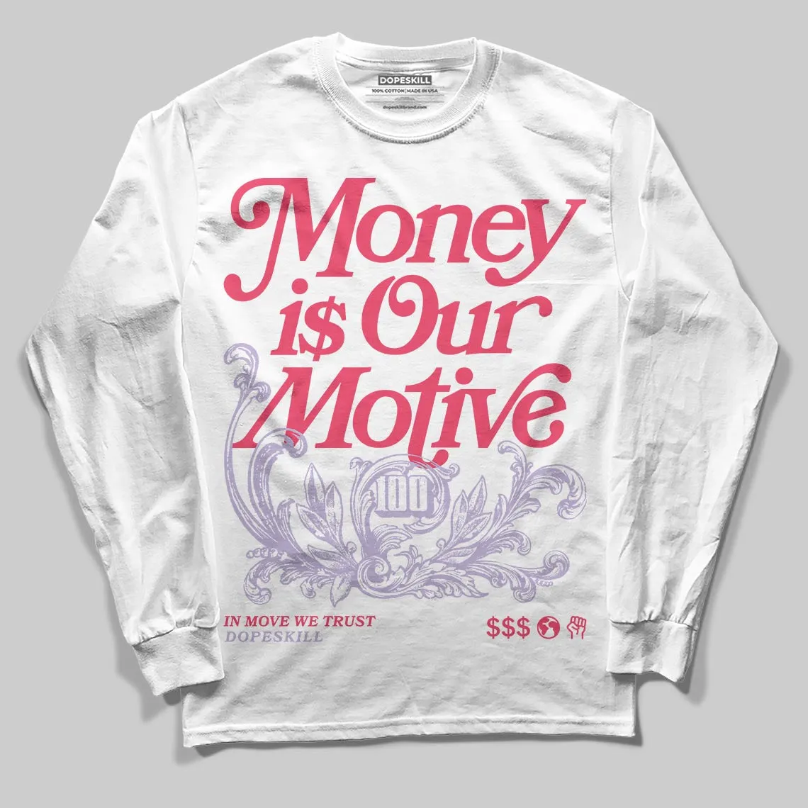 Peanut Butter Jelly 5s DopeSkill Long Sleeve T-Shirt Money Is Our Motive Typo Graphic sold by DopeSkill
