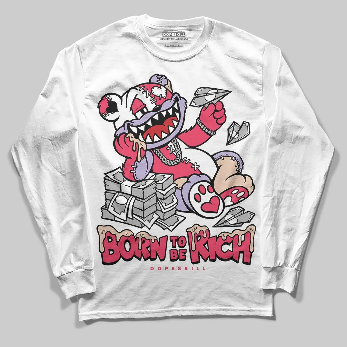 Peanut Butter Jelly 5s DopeSkill Long Sleeve T-Shirt Born To Be Rich Graphic sold by DopeSkill