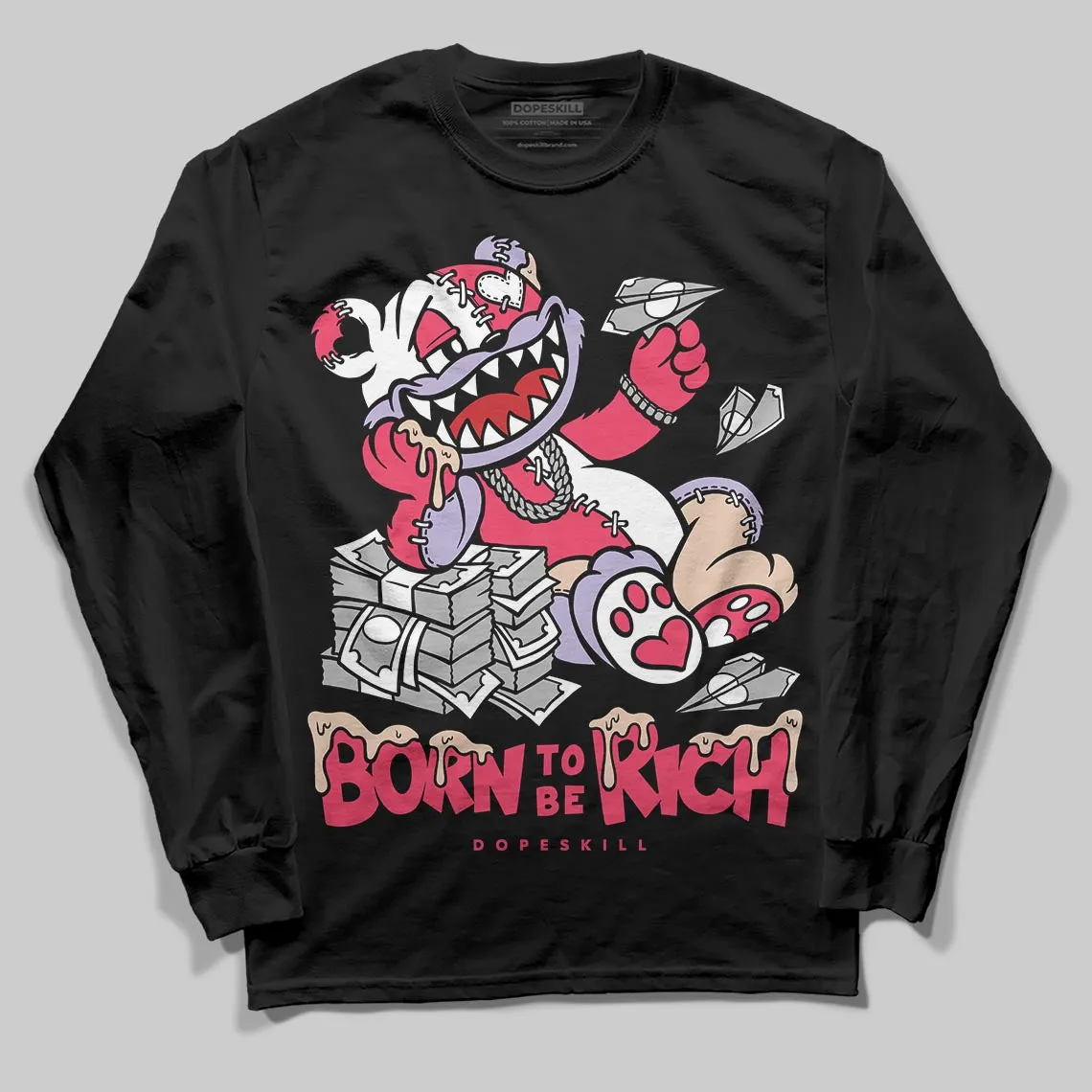 Peanut Butter Jelly 5s DopeSkill Long Sleeve T-Shirt Born To Be Rich Graphic sold by DopeSkill product image thumbnail 2
