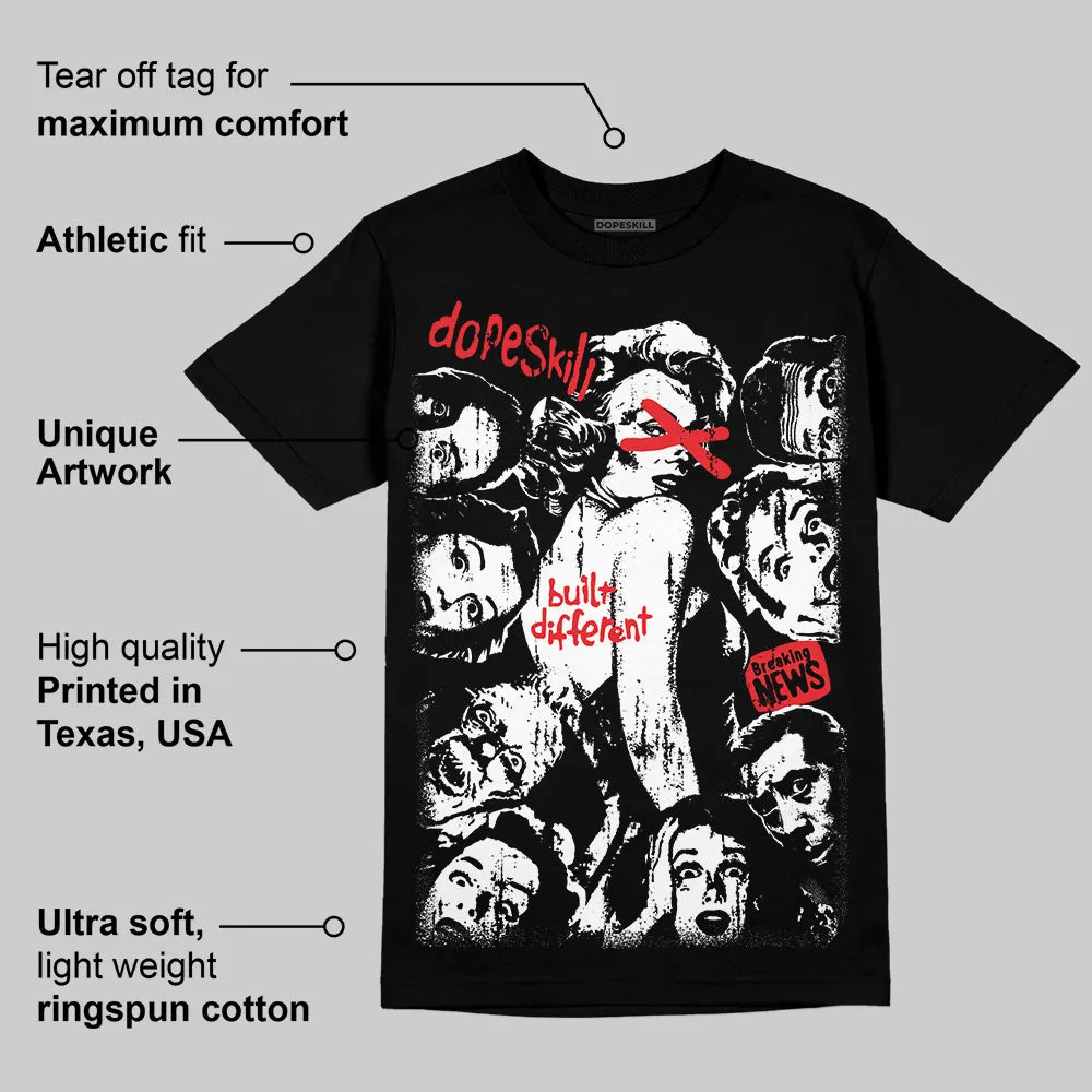 Black and White Collection DopeSkill T-Shirt Built Different Graphic sold by DopeSkill product image thumbnail 3