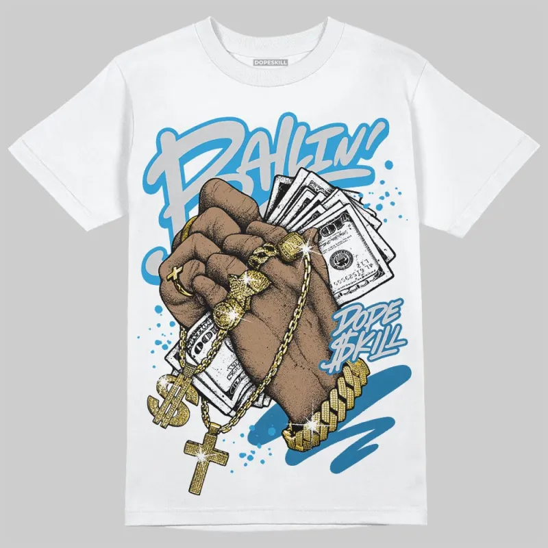 Military Blue 4s DopeSkill T-Shirt Always Ballin' Graphic sold by DopeSkill