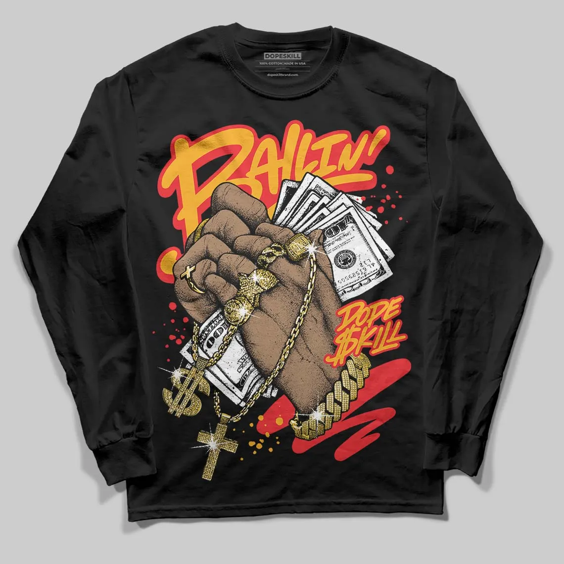Red Collection DopeSkill Long Sleeve T-Shirt Always Ballin' Graphic sold by DopeSkill