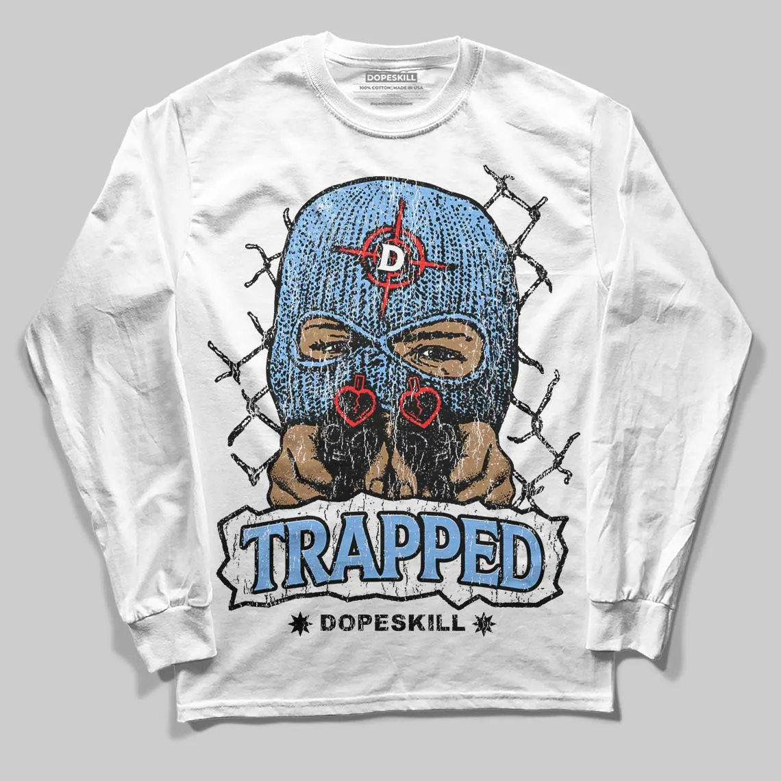 University Blue 6s DopeSkill Long Sleeve T-Shirt New Trapped Graphic sold by DopeSkill