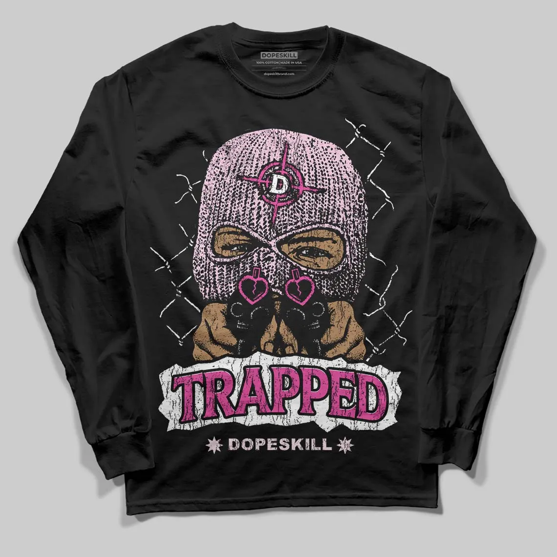 Triple Pink Dunk DopeSkill Long Sleeve T-Shirt New Trapped Graphic sold by DopeSkill product image thumbnail 2