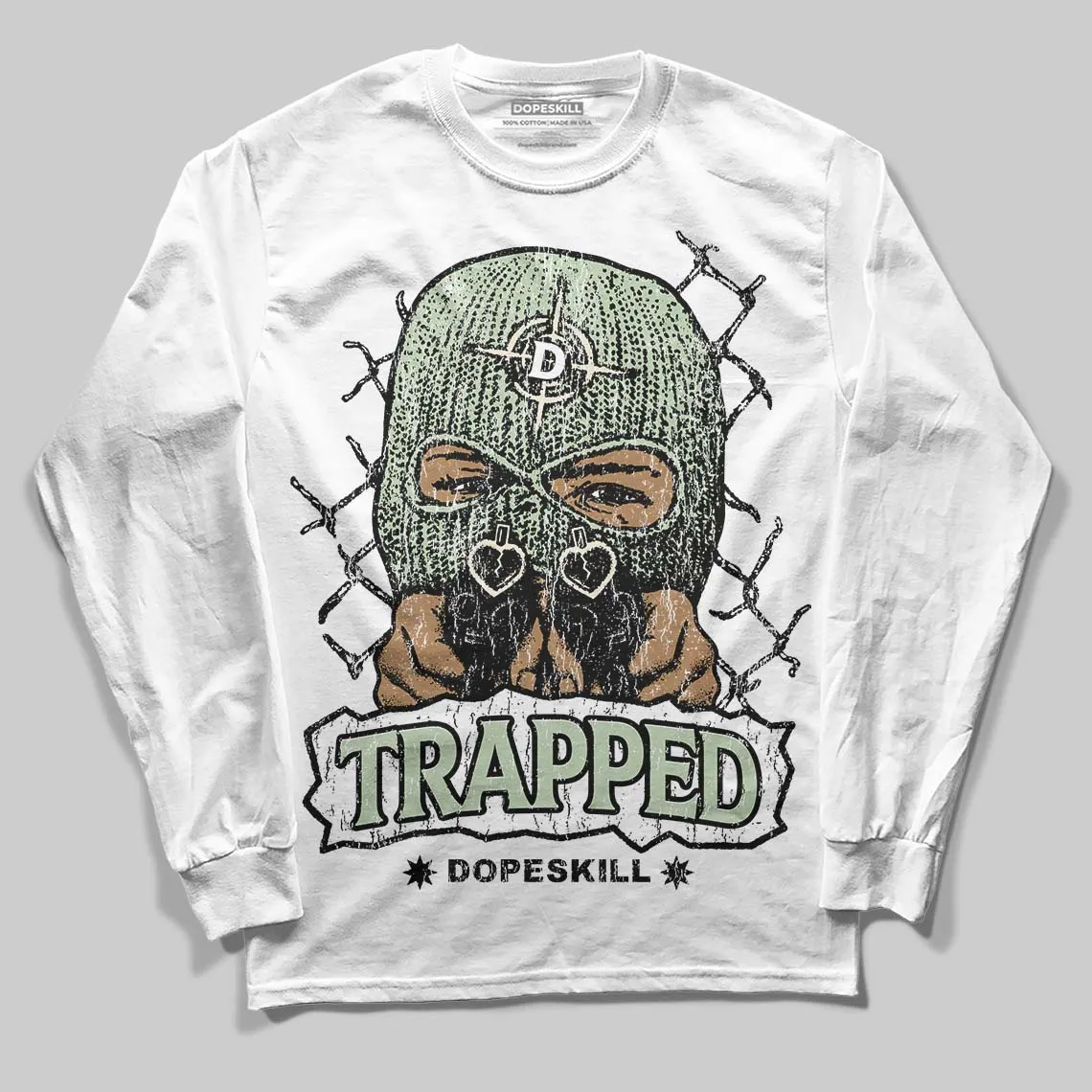 Seafoam 4s 2025 DopeSkill Long Sleeve T-Shirt New Trapped Graphic sold by DopeSkill product image thumbnail 2