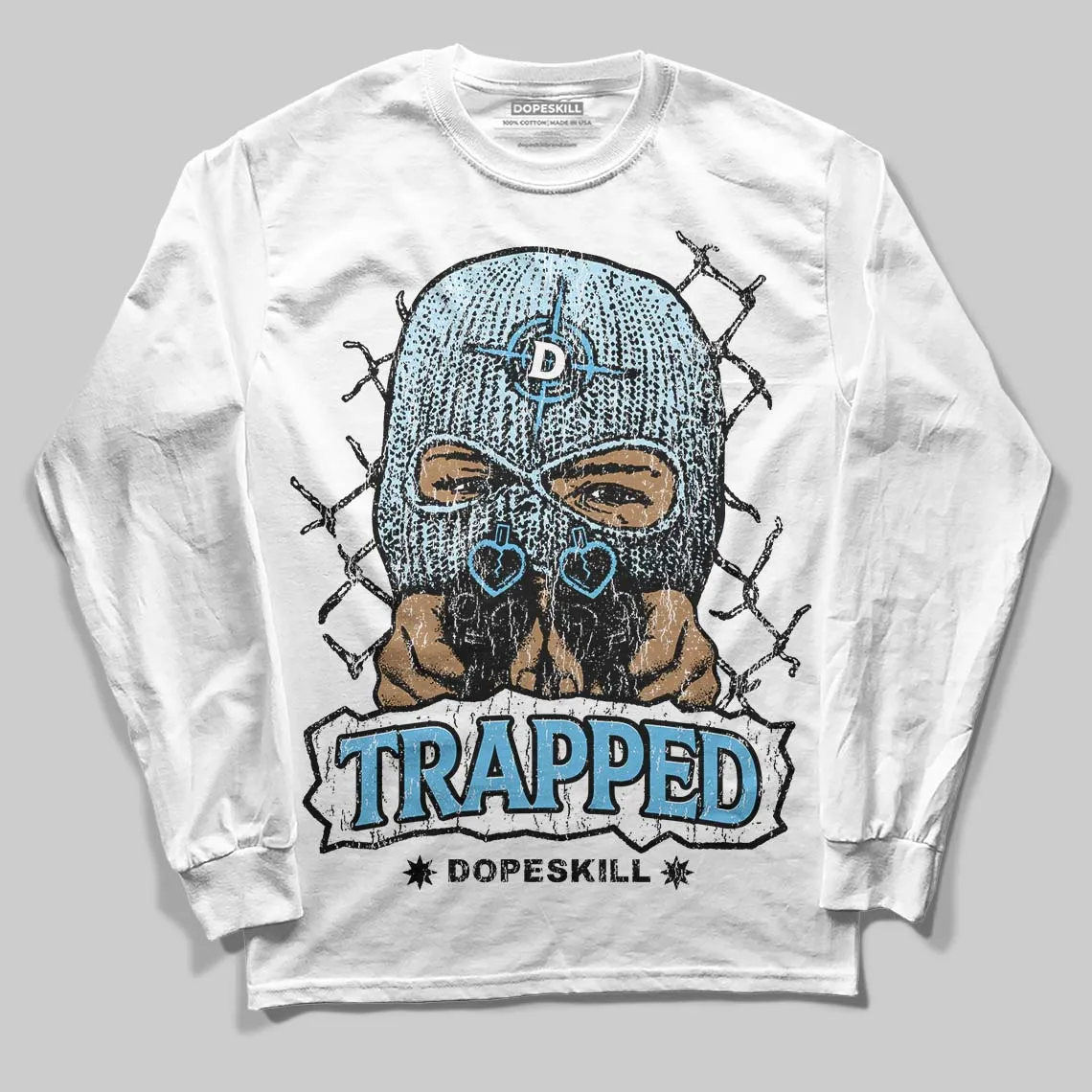 Legend Blue 11s DopeSkill Long Sleeve T-Shirt New Trapped Graphic sold by DopeSkill