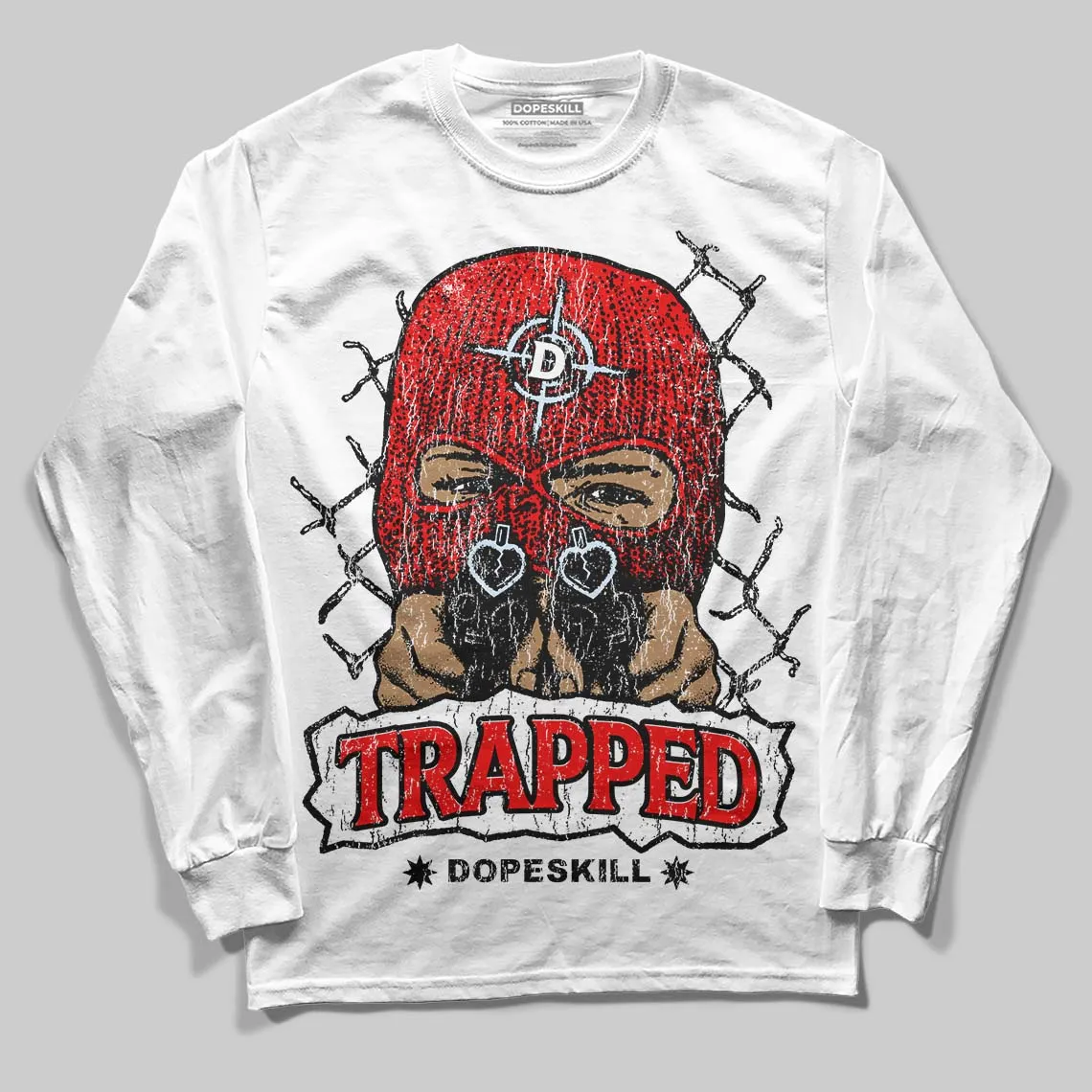 Cherry 11s DopeSkill Long Sleeve T-Shirt New Trapped Graphic sold by DopeSkill