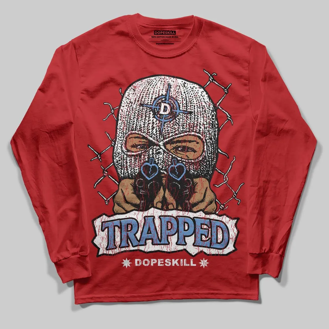 Cherry 11s DopeSkill Long Sleeve T-Shirt New Trapped Graphic sold by DopeSkill product image thumbnail 3