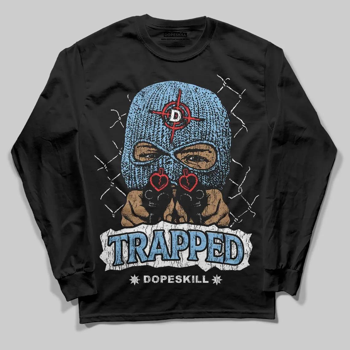 University Blue Collection DopeSkill Long Sleeve T-Shirt New Trapped Graphic sold by DopeSkill product image thumbnail 2