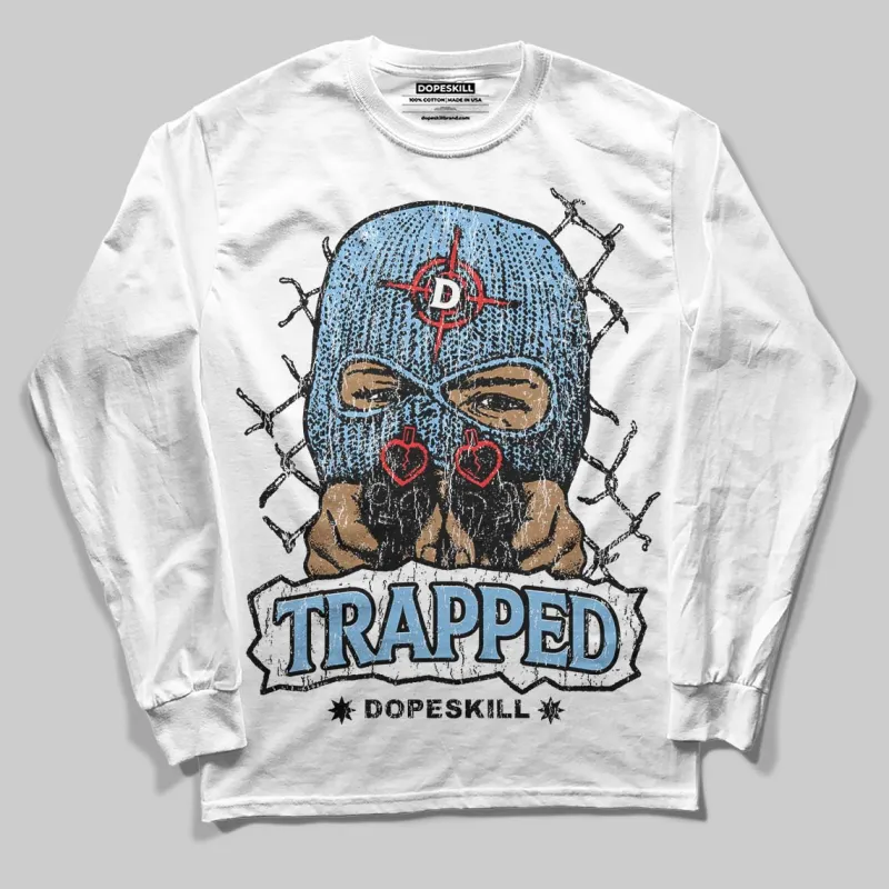 University Blue Collection DopeSkill Long Sleeve T-Shirt New Trapped Graphic sold by DopeSkill