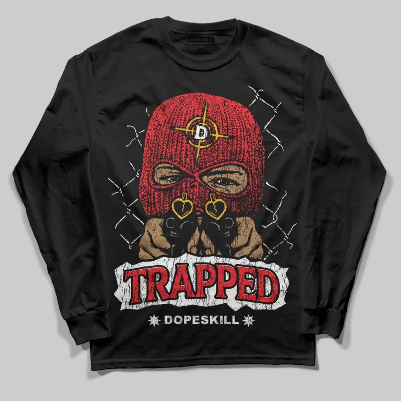 Red Collection DopeSkill Long Sleeve T-Shirt New Trapped Graphic sold by DopeSkill