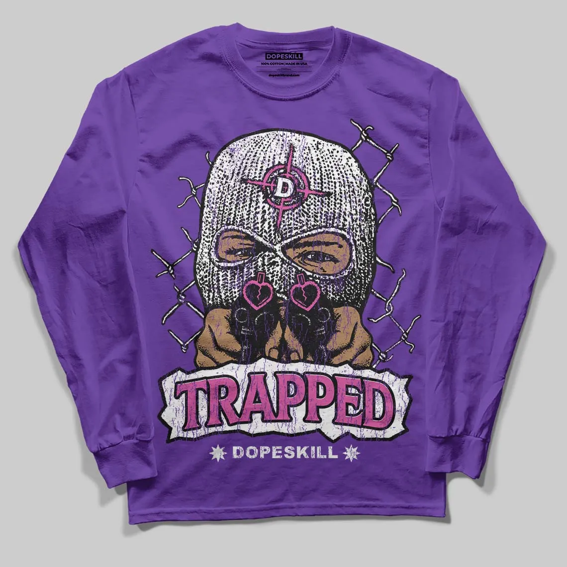 PURPLE Collection DopeSkill Long Sleeve T-Shirt New Trapped Graphic sold by DopeSkill product image thumbnail 3
