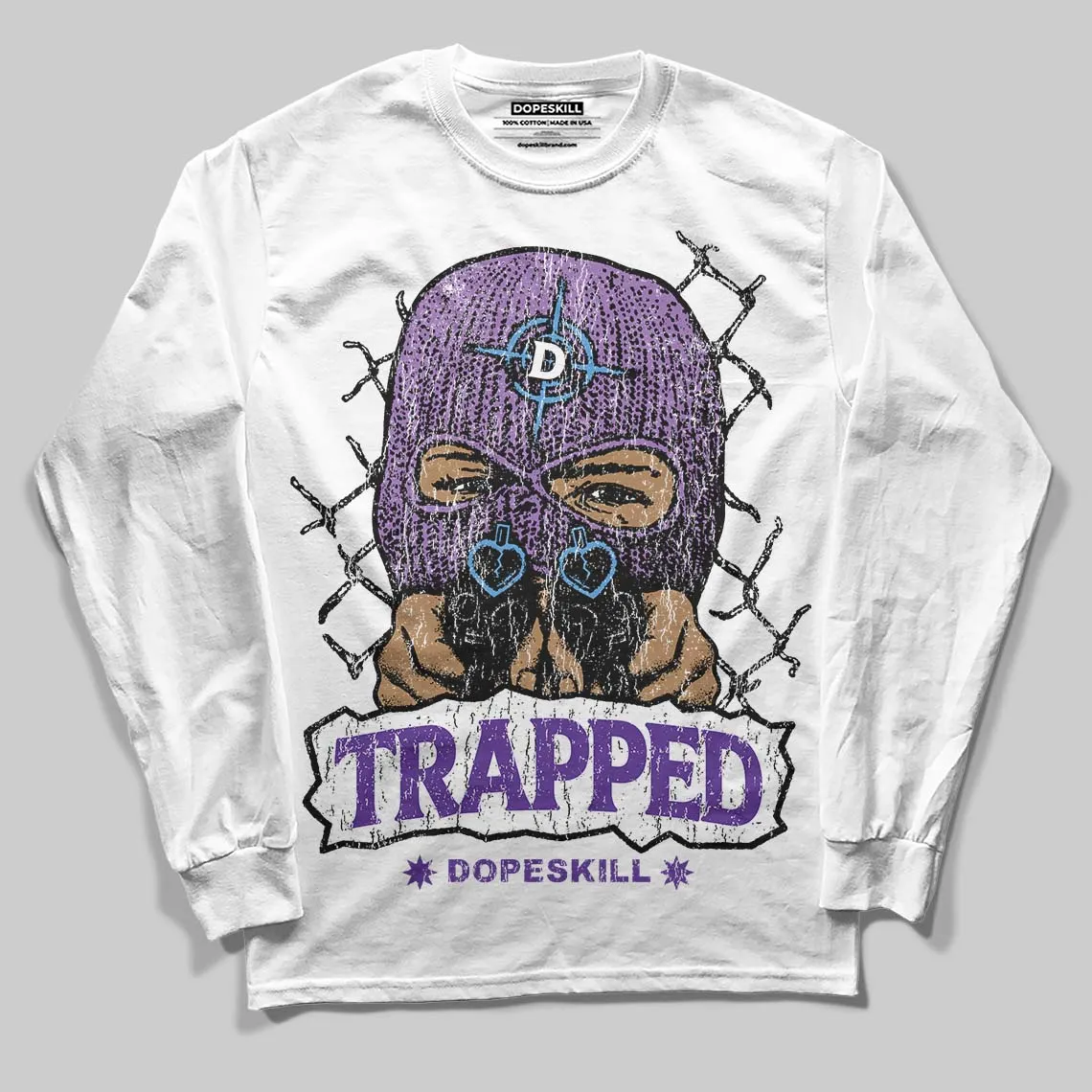 PURPLE Collection DopeSkill Long Sleeve T-Shirt New Trapped Graphic sold by DopeSkill product image thumbnail 2