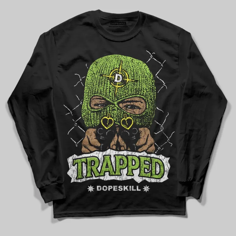 Neon Green Collection DopeSkill Long Sleeve T-Shirt New Trapped Graphic sold by DopeSkill