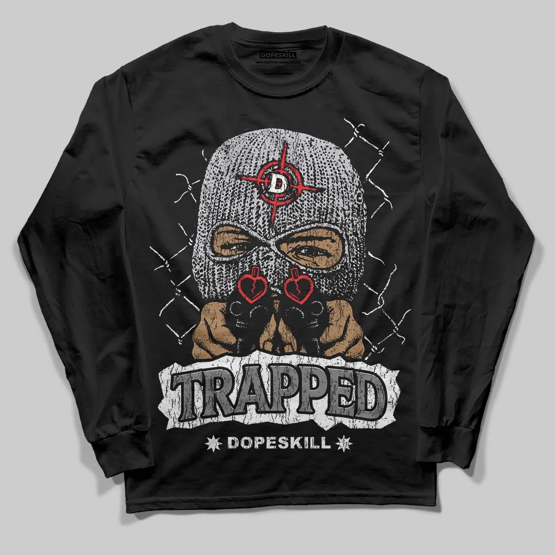 Grey Collection DopeSkill Long Sleeve T-Shirt New Trapped Graphic sold by DopeSkill product image thumbnail 2