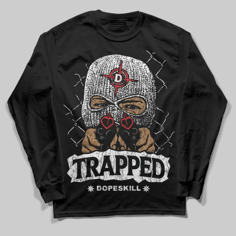 Black and White Collection DopeSkill Long Sleeve T-Shirt New Trapped Graphic sold by DopeSkill