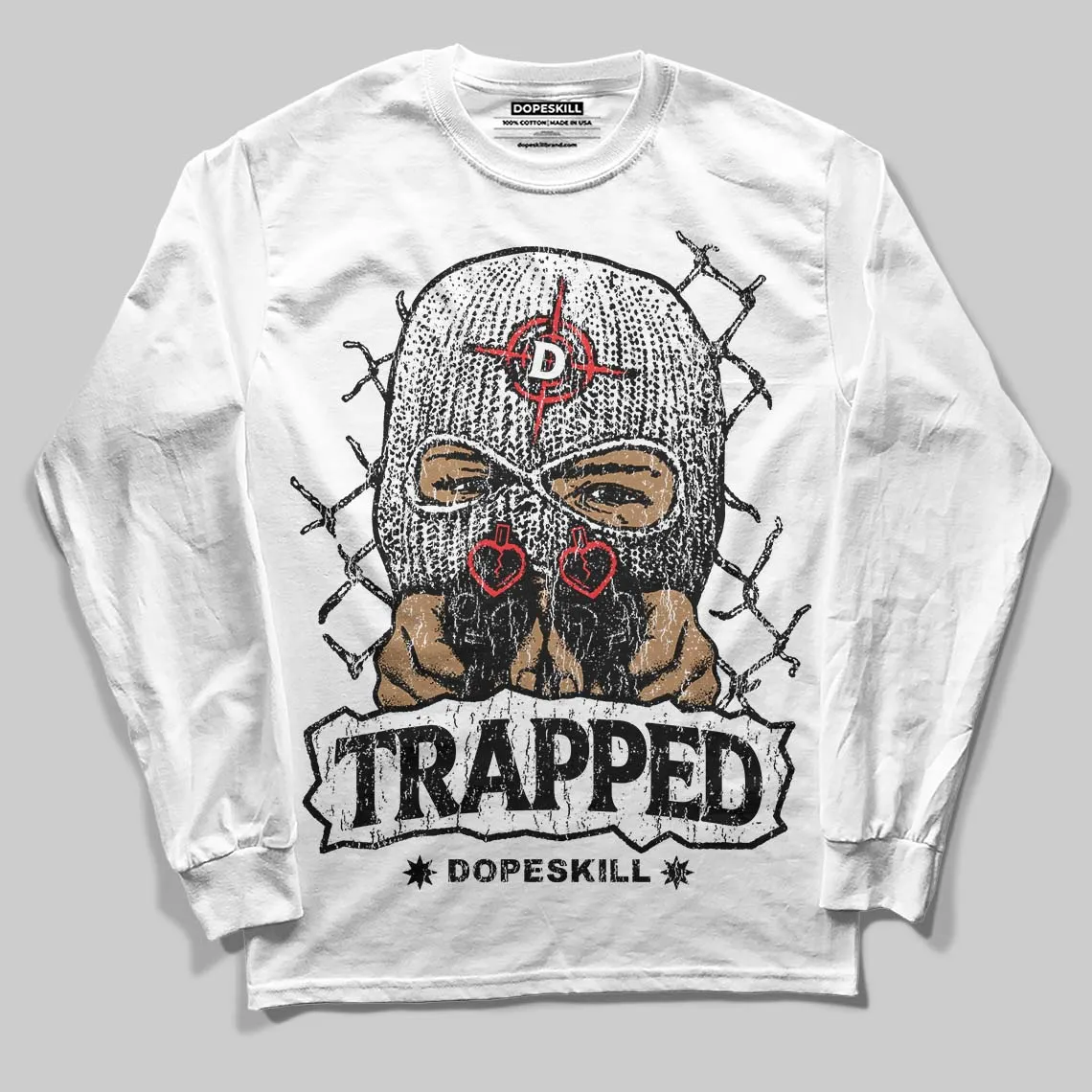 Black and White Collection DopeSkill Long Sleeve T-Shirt New Trapped Graphic sold by DopeSkill product image thumbnail 2