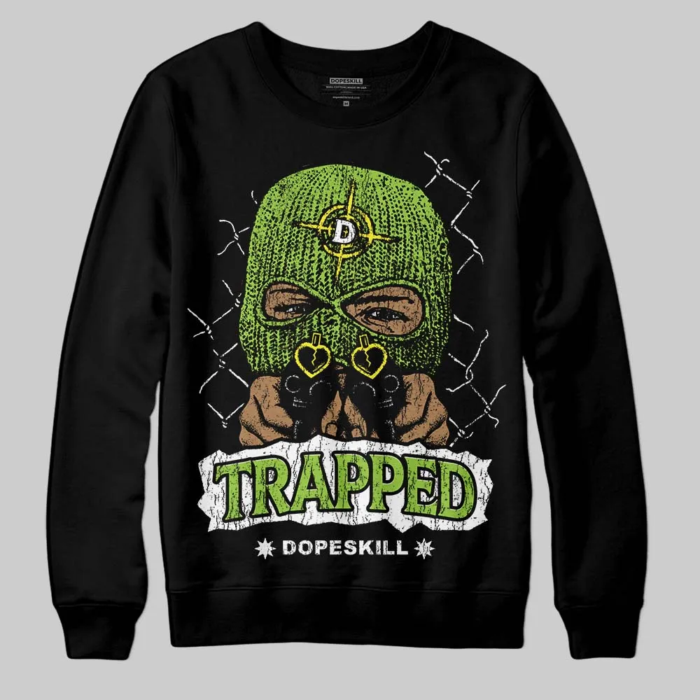 Neon Green Collection DopeSkill Sweatshirt New Trapped Graphic sold by DopeSkill