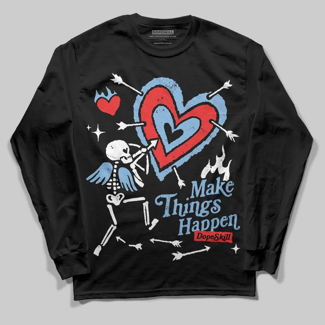 University Blue 6s DopeSkill Long Sleeve T-Shirt Make Things Happen Graphic sold by DopeSkill product image thumbnail 2