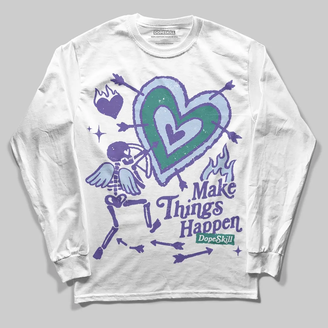 Grape 5s DopeSkill Long Sleeve T-Shirt Make Things Happen Graphic sold by DopeSkill